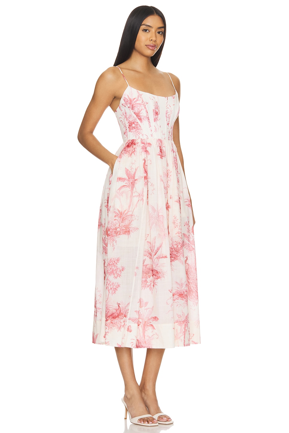 Zimmermann Waverly Corset Midi Dress thumbnail