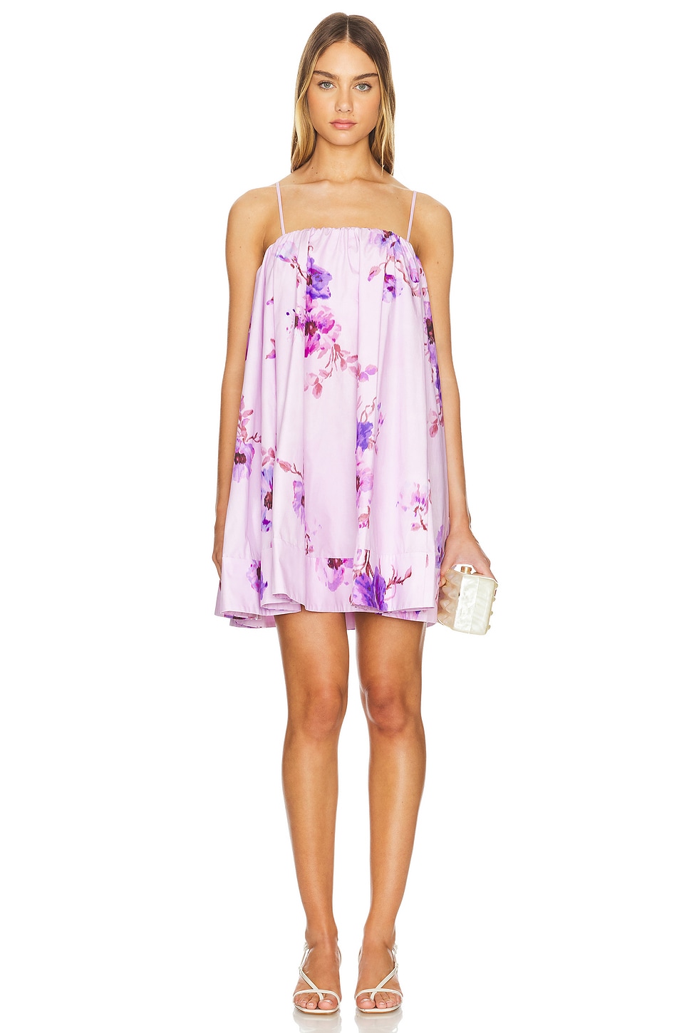 Zimmermann Lightburst Puff Mini Dress in Purple Floral | REVOLVE