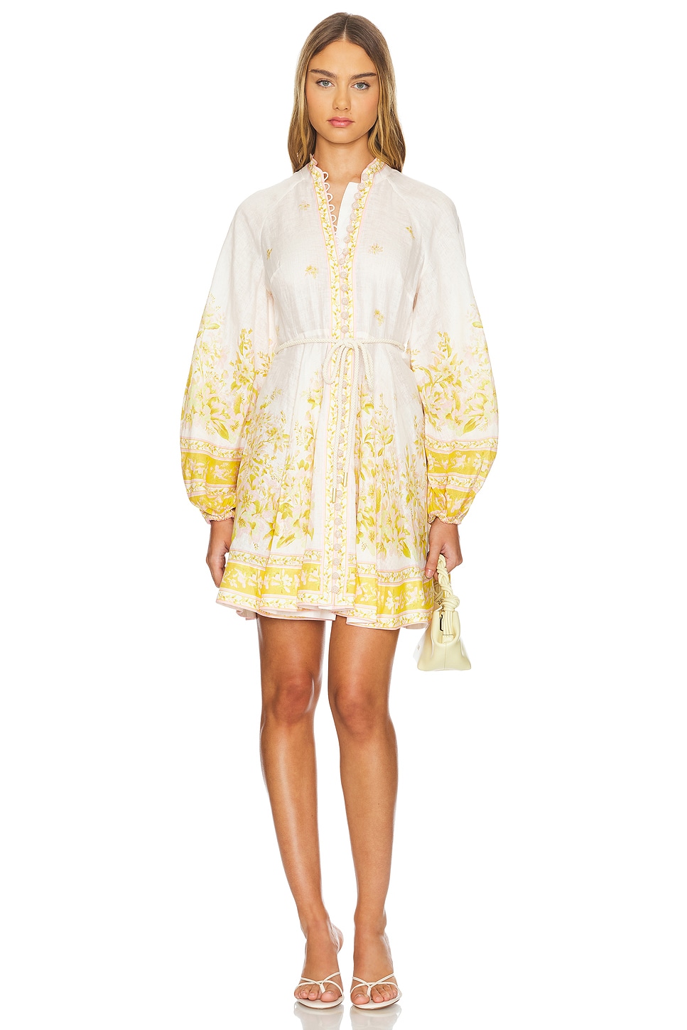 Zimmermann Golden Buttoned Mini Dress