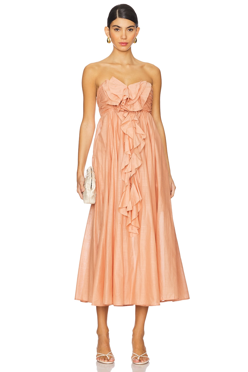 【関税込み】ZIMMERMANN 'Acacia' dress ZIMMERMANN Acacia one-shoulder bow-embellished polka-dot