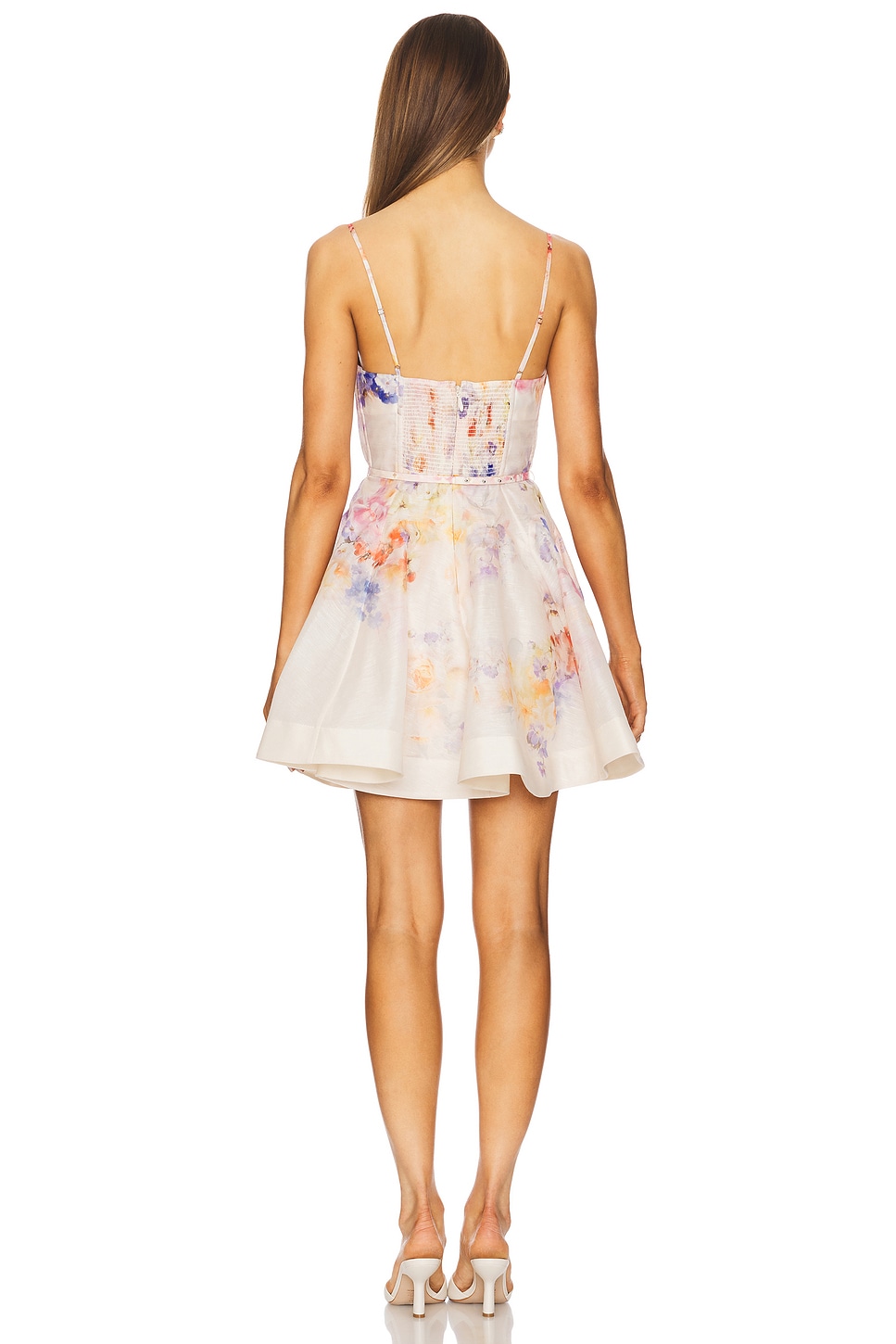 Zimmermann Crush Twist Front Mini Dress in Multi Floral