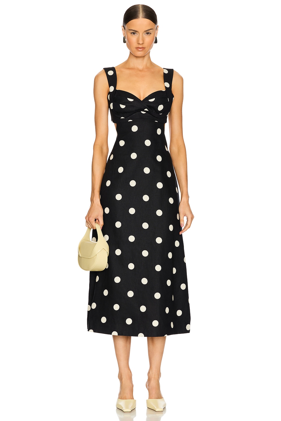 【関税込み】ZIMMERMANN CRUSH V NECK MIDI' DRESS Zimmermann Crush Frilled V-Neck Midi-Dress | Saks Fifth Avenue