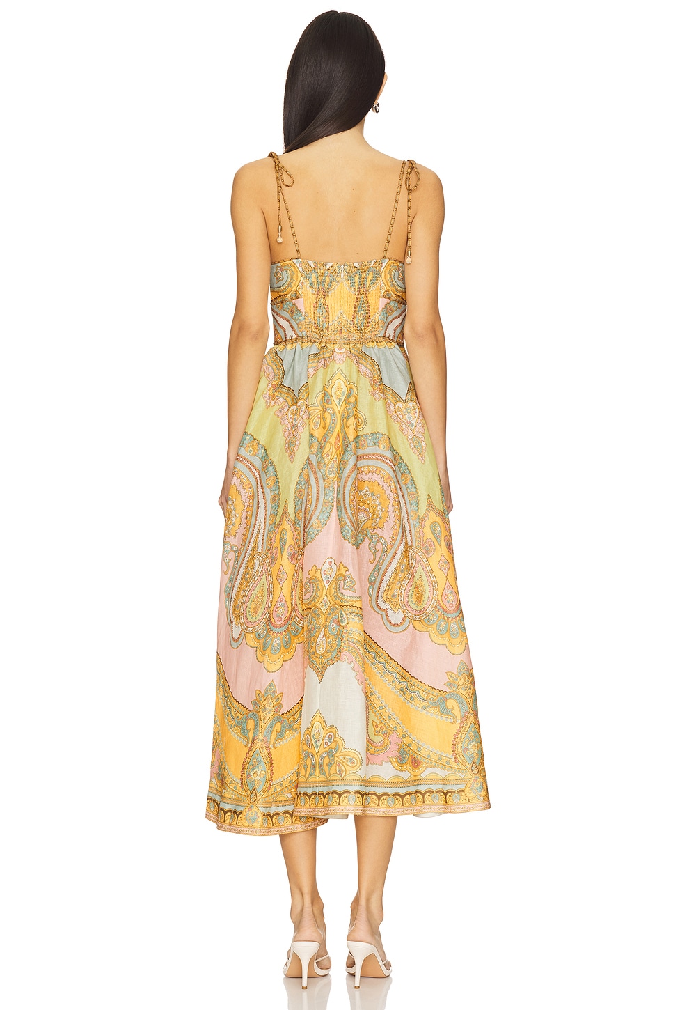 Zimmermann Maxine Picnic Midi Dress in Gold Paisley | REVOLVE