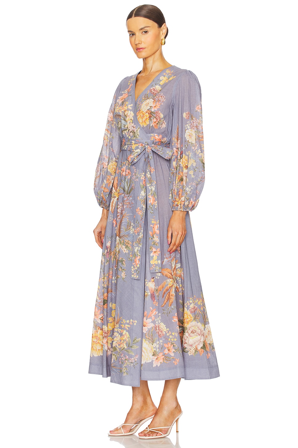 Zimmermann Tallow Wrap Midi Dress thumbnail