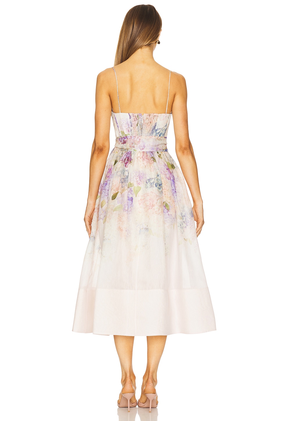 【Zimmermann】Dawning floral silk and linen corset dress Zimmermann Dawning Corset Dress - CK Collection