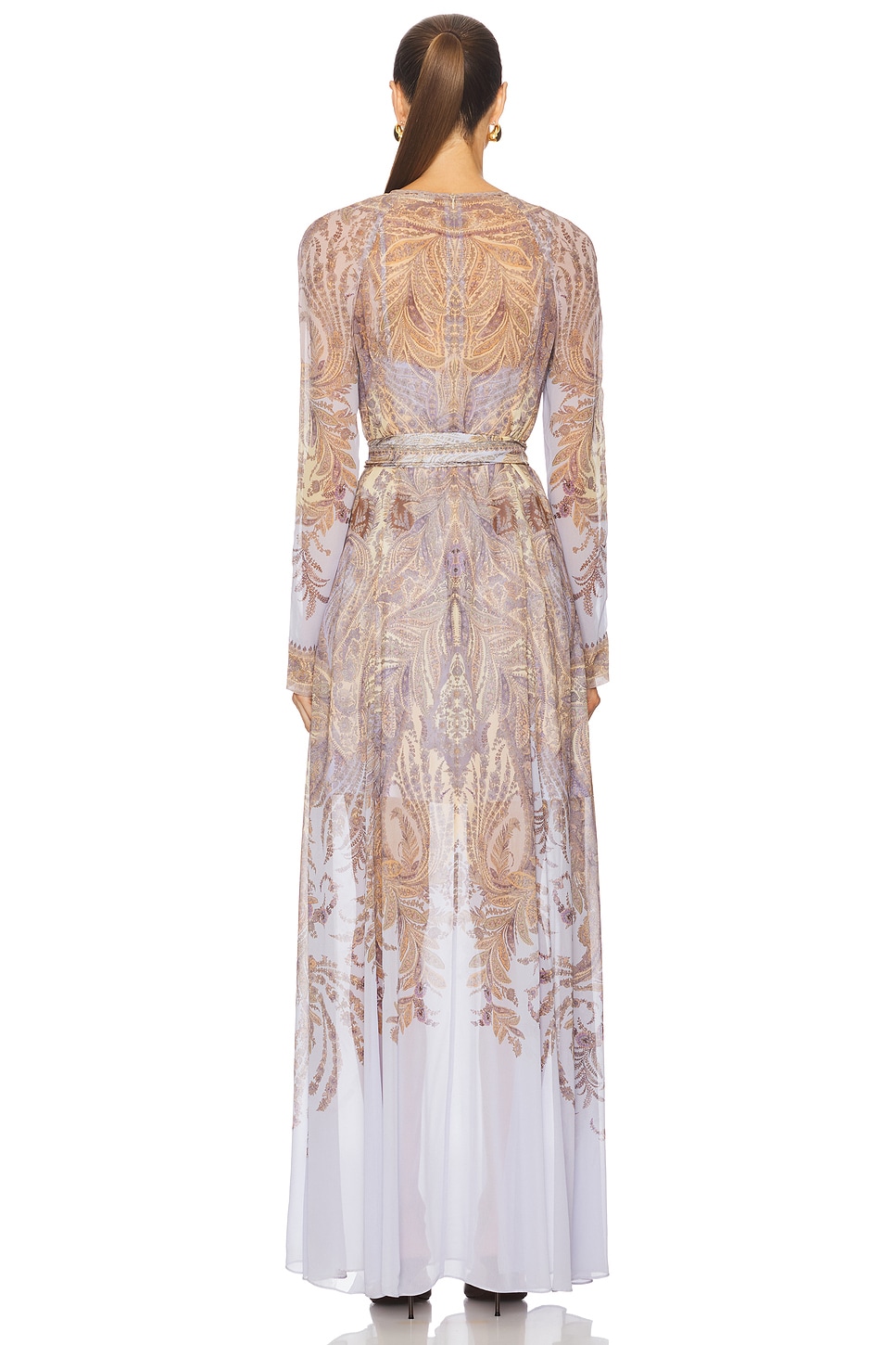 Zimmermann 紫色花柄ミディ丈キャミソールドレス Zimmermann Sheath Dress in Lilac Paisley | REVOLVE