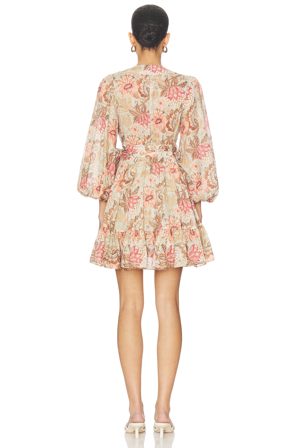 zimmermann moncur flounce short dress Zimmermann Rhythmic Flounce Short Dress Midnight Garden Mdgd
