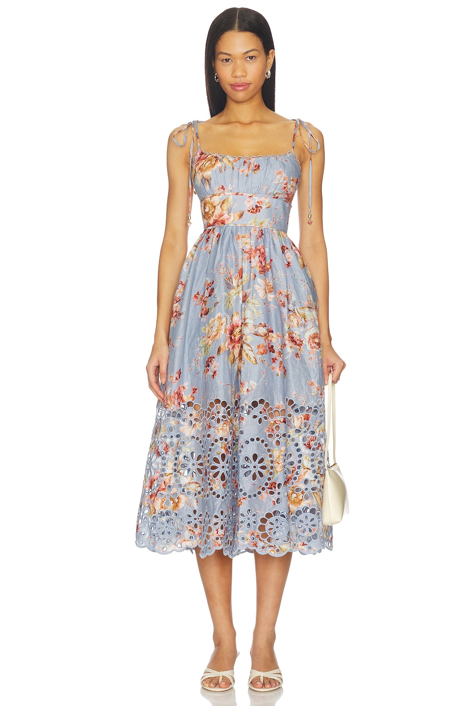Zimmermann Awaken Picnic Dress in Chambray Floral | REVOLVE
