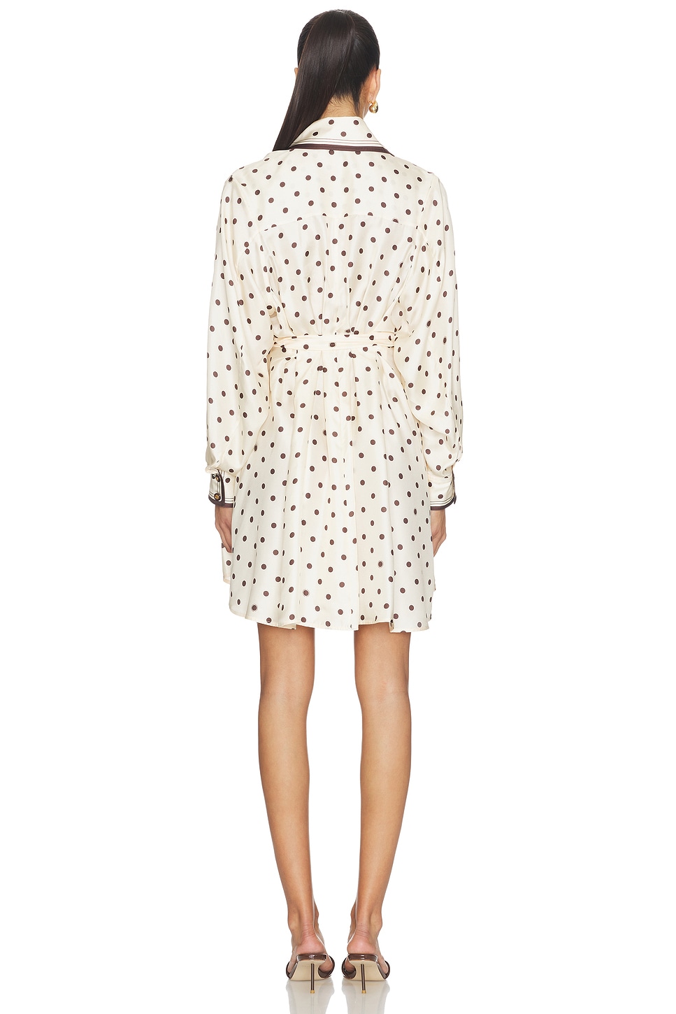 zimmermann tuck mini shirt dress Zimmermann - Cream Chain Tuck Mini Shirtdress