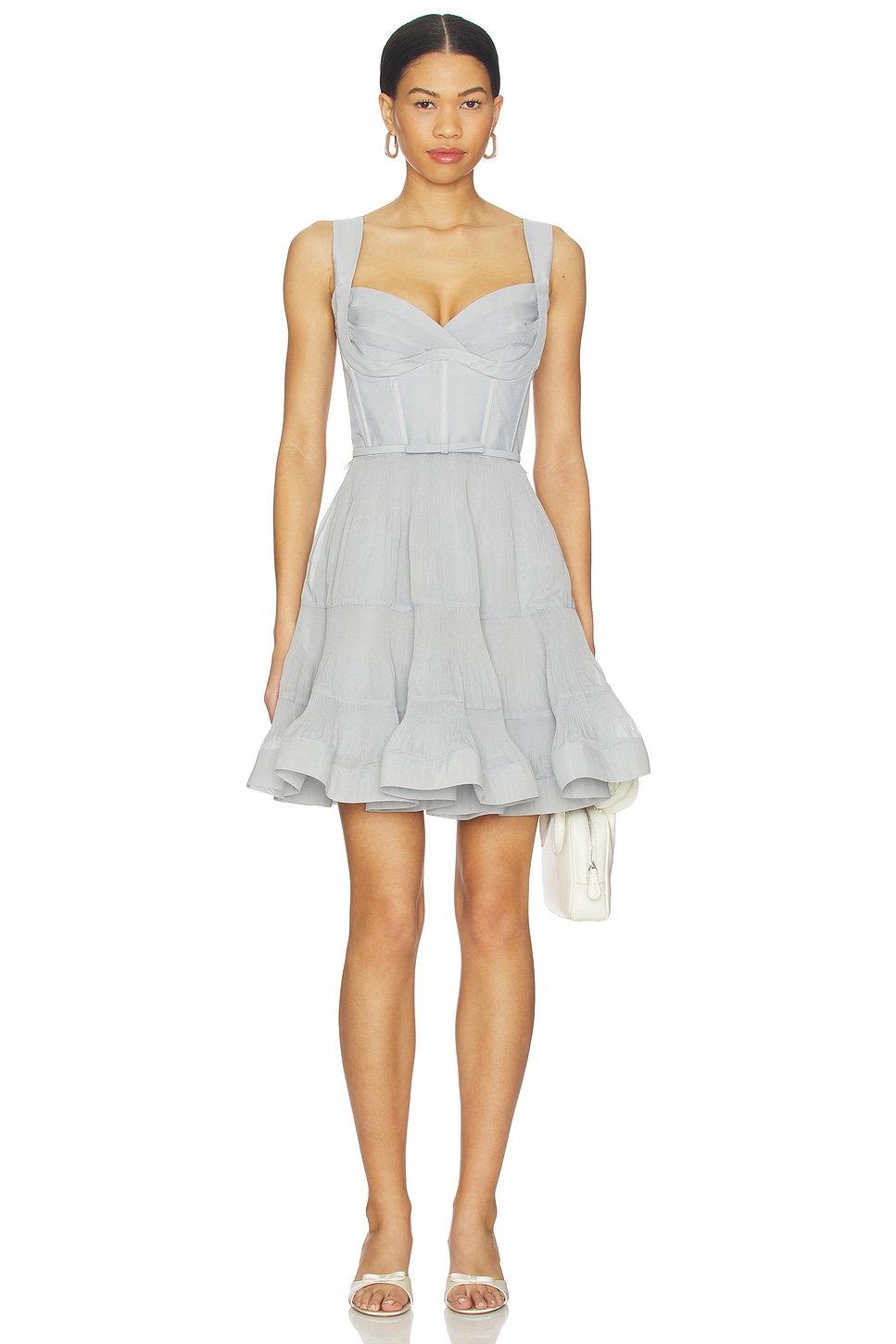 zimmermann blue pleated dress Zimmermann Luna Asymmetrical Pleated Dress