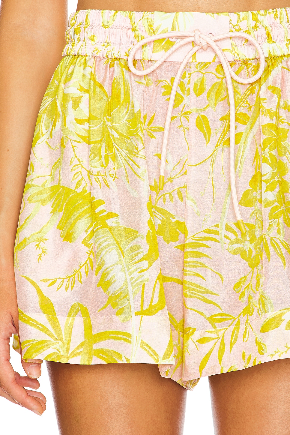 Zimmermann Golden Relaxed Short in Pink & Gold Floral | REVOLVE