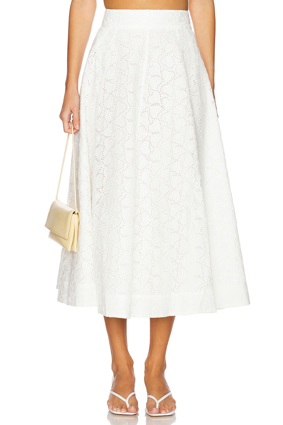 Zimmermann Crush Embroidered Midi Skirt in Ivory | REVOLVE Zimmermann Crush Embroidered Midi Skirt in Ivory | REVOLVE