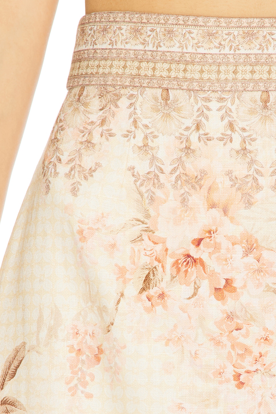 Zimmermann Illuminate Midi Skirt in Coral Floral | REVOLVE
