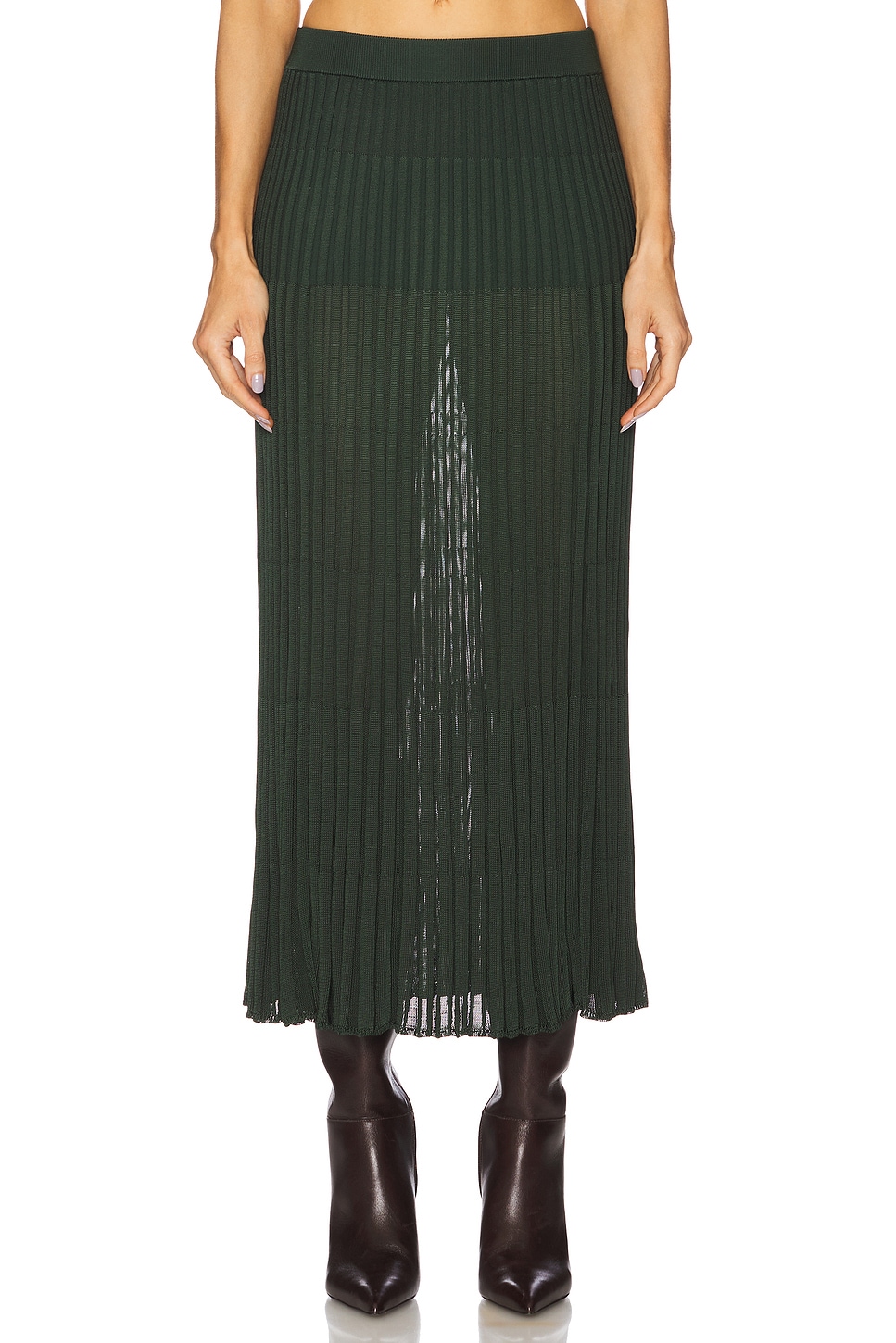 Pleated Midi Skirt