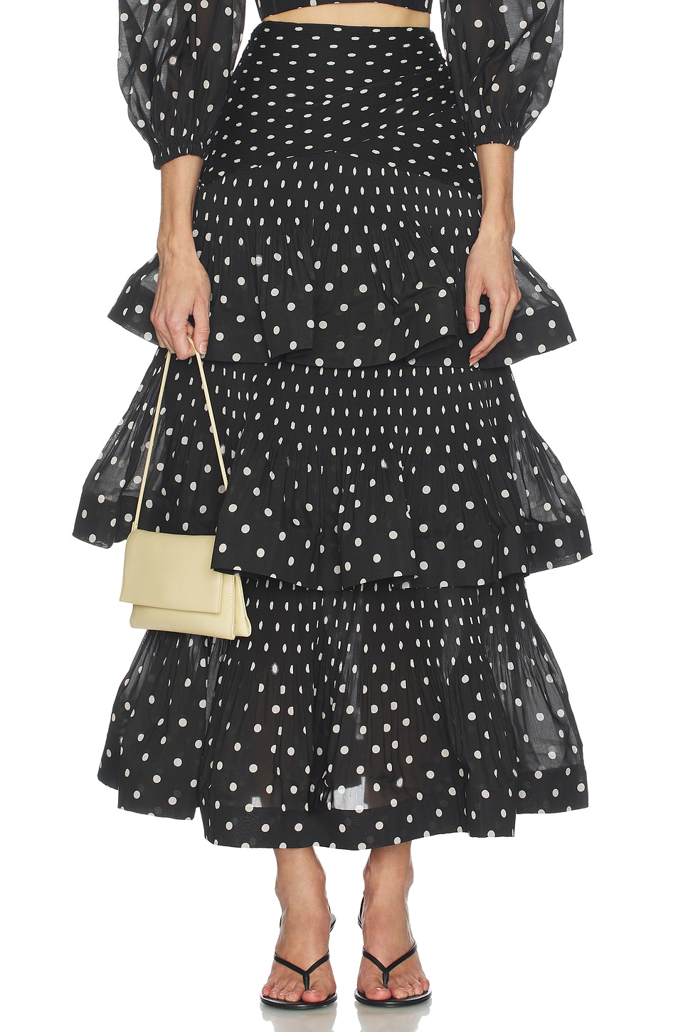Pleated Tiered Skirt