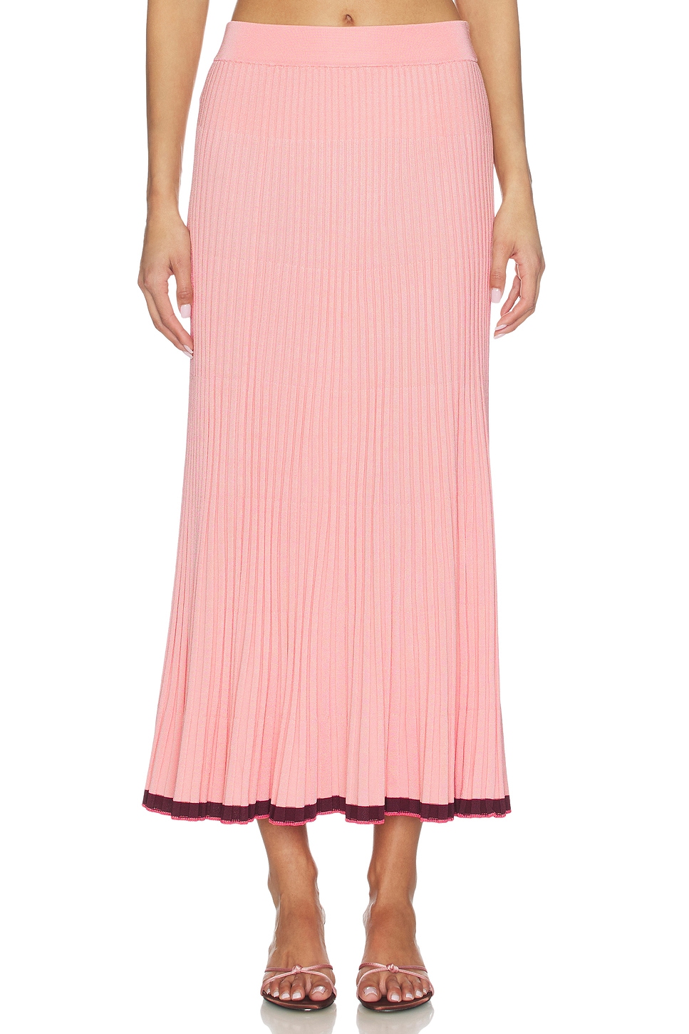 Contrast Rib Midi Skirt - thumbnail 2