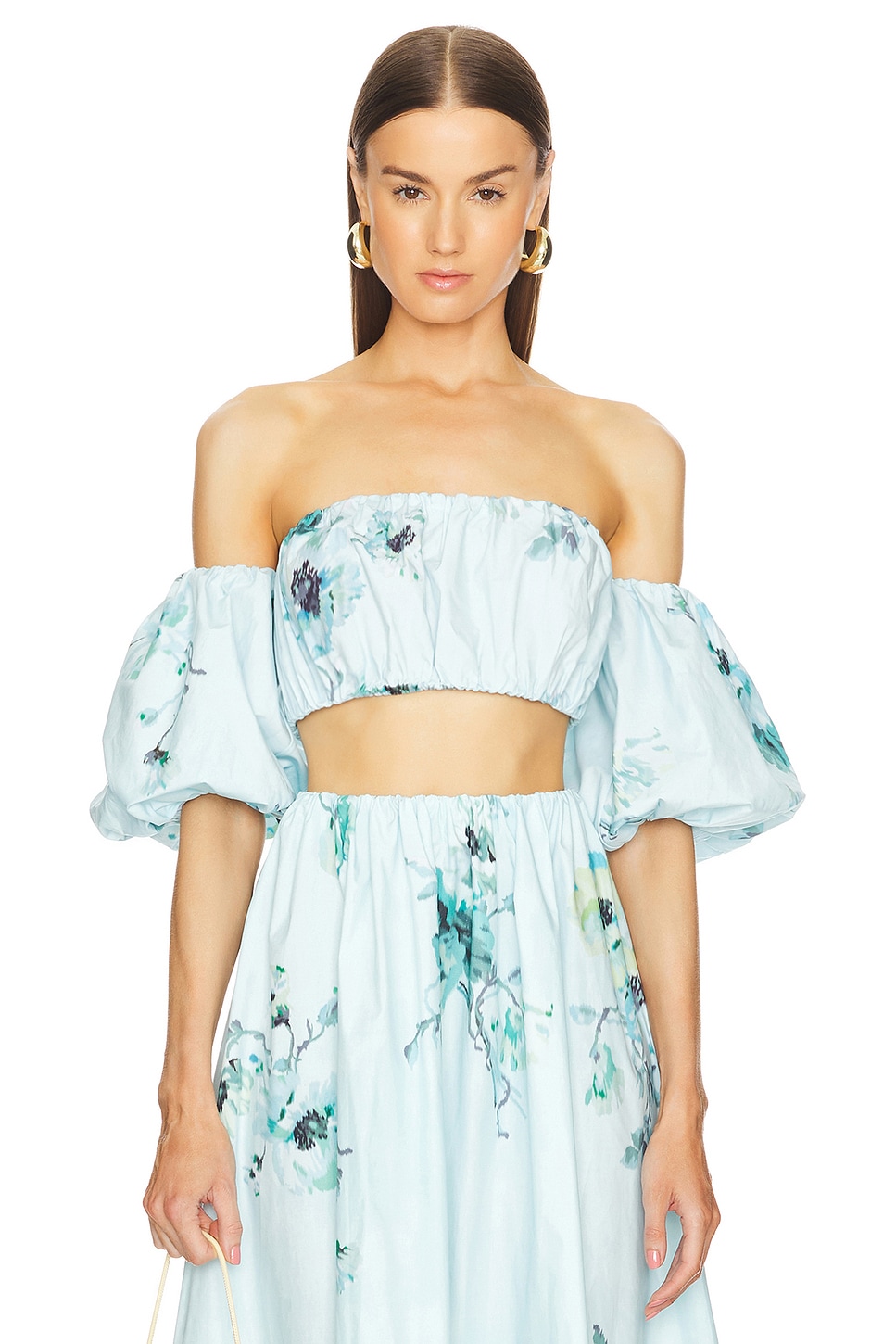 Zimmermann Lightburst Puff Sleeve Top