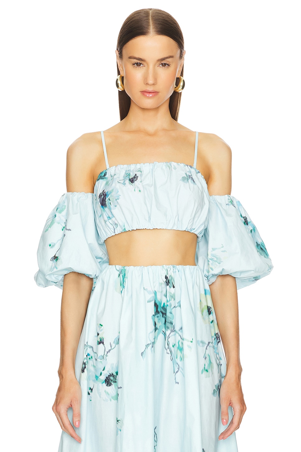 Zimmermann Lightburst Puff Sleeve Top