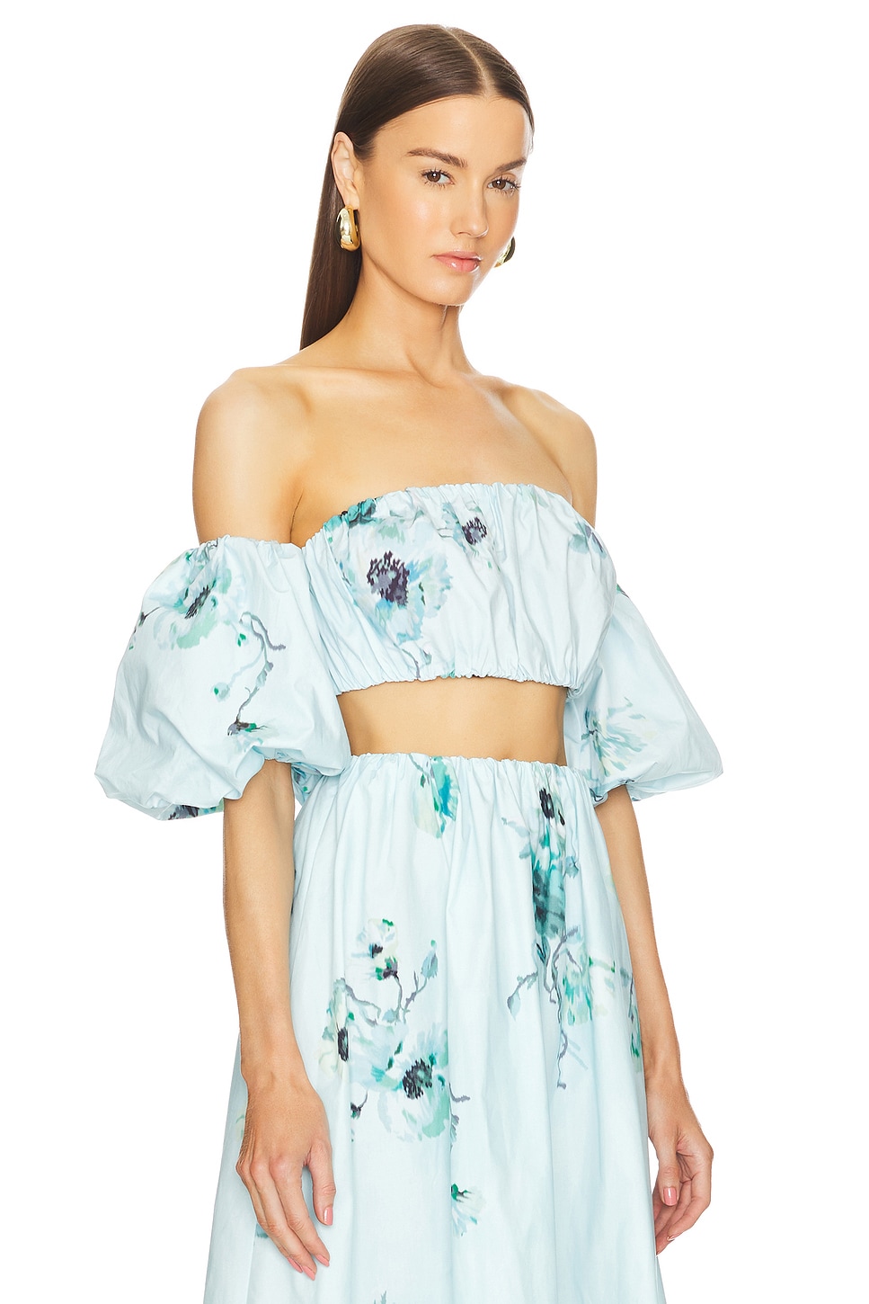 Zimmermann Lightburst Puff Sleeve Top