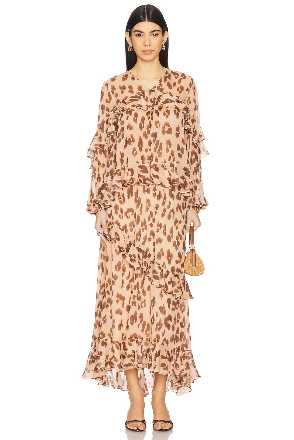 zimmermann illuminate v neck midi dress zimmermann illuminate v neck midi dress Zimmermann Illustration V Neck Midi  Dress Black  scarpa