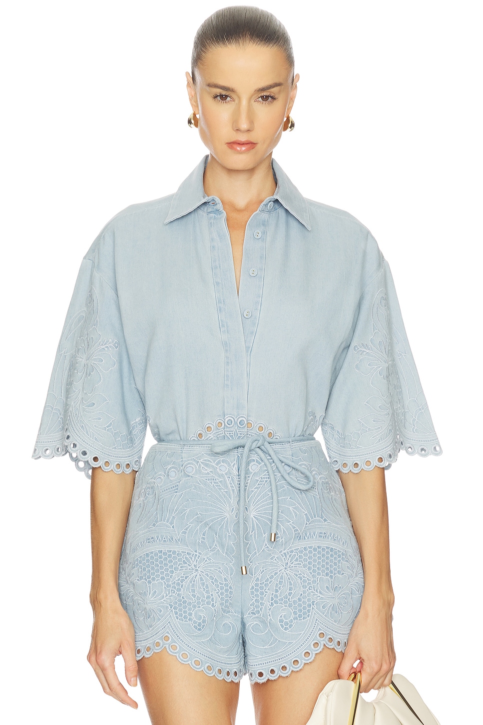 Zimmermann Daylight Denim Shirt in Ice Storm | REVOLVE