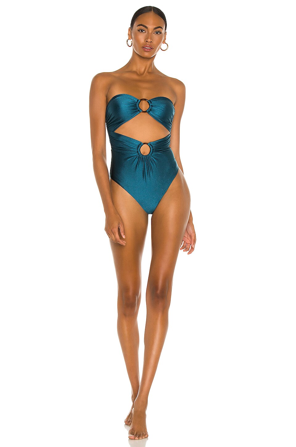 Zimmermann Cassia Double Ring One Piece Teal