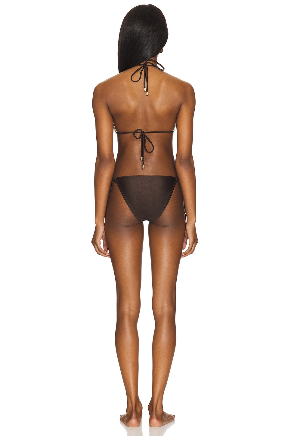 Zimmermann Acacia Crochet Triangle Bikini in Chocolate | REVOLVE
