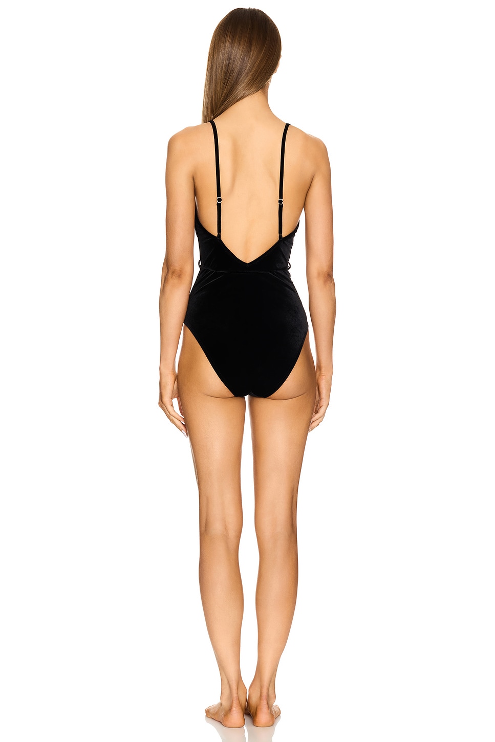 ★Zimmermann★ TALLOW ベルベット 大人 ワンピース水着 black Zimmermann Tallow Velvet Plunge One Piece in Black | REVOLVE