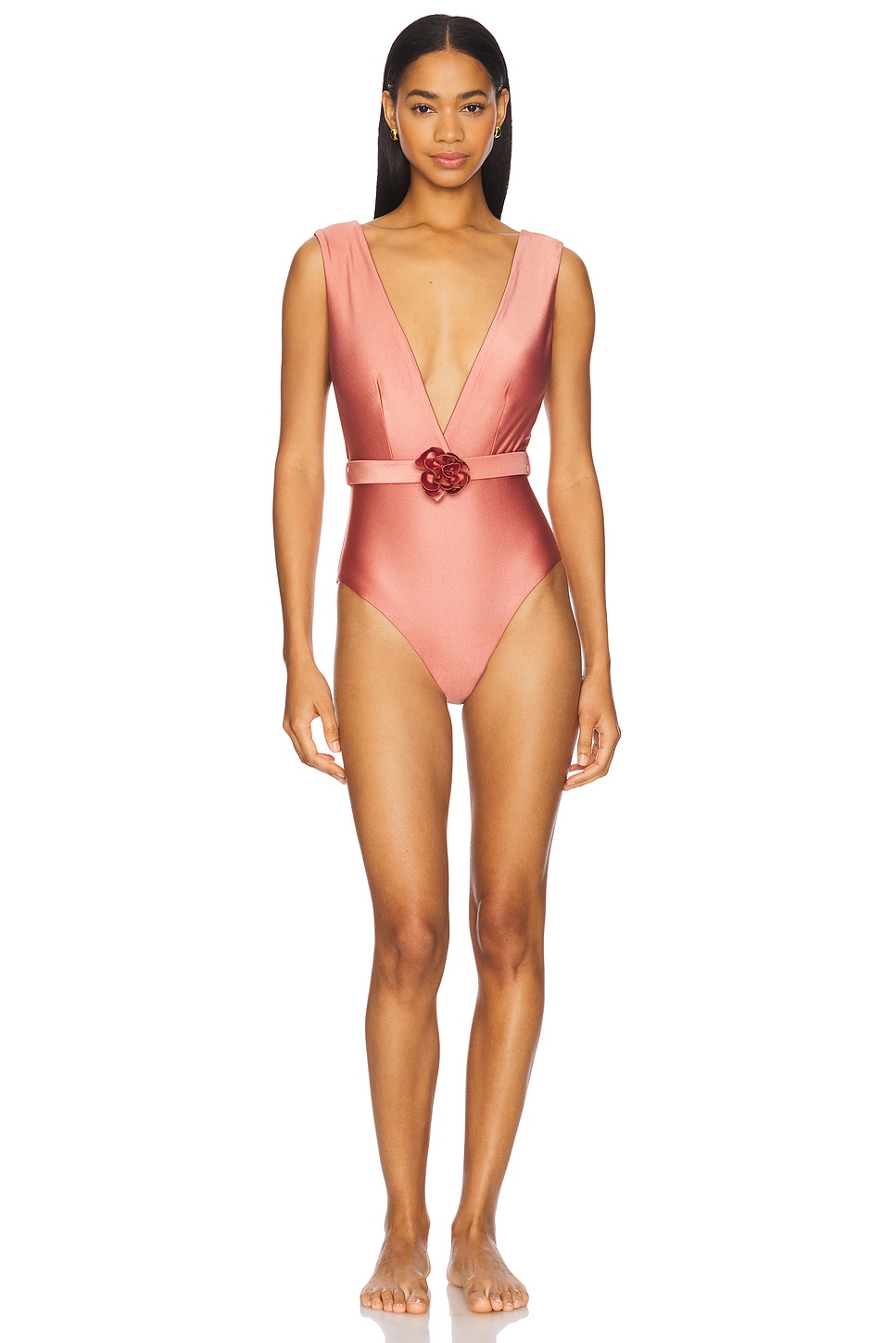 【Zimmermann】LUCKY PLUNGE FLOWER フラワー ワンピース水着 Zimmermann Lucky Plunge Flower One Piece Swimsuit in Rose