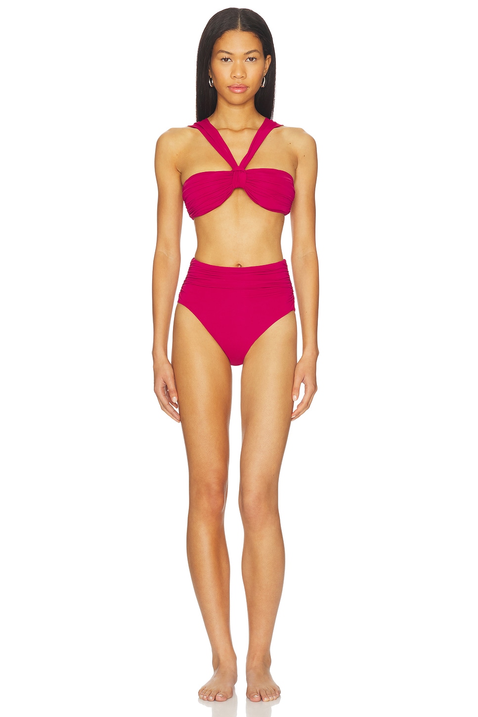 Zimmermann Daylight Knot Detail Bikini Set in Ruby | REVOLVE