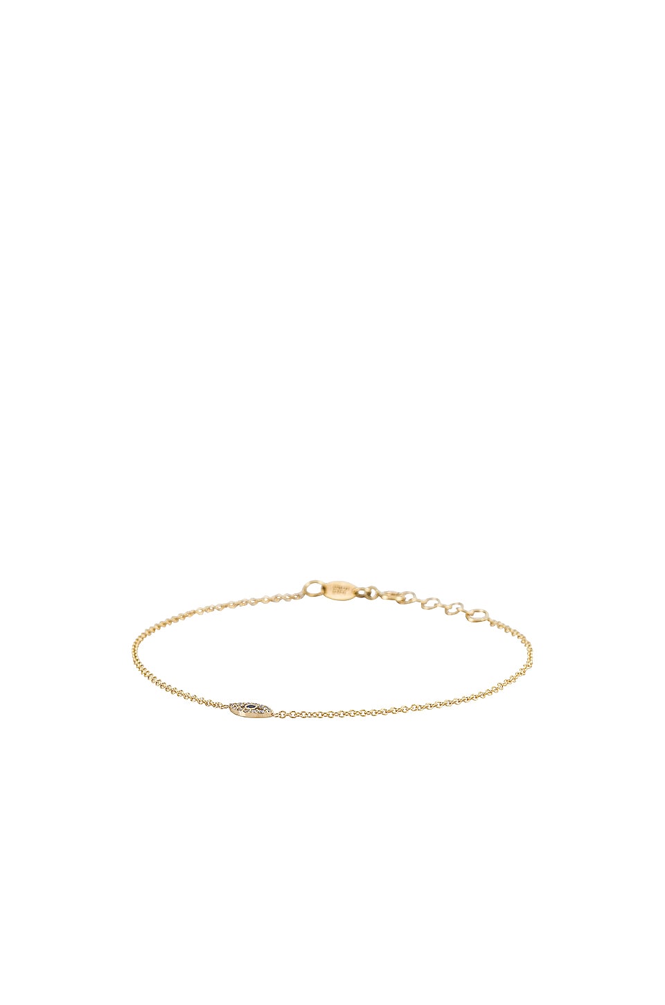 Zoe Lev 14K Gold Tiny Evil Eye with Diamonds Bracelet in Gold