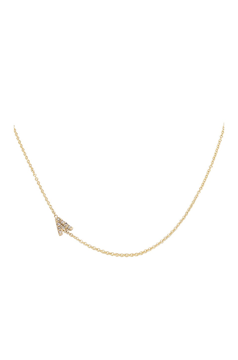 Zoe Lev Mini Diamond Asymmetrical Necklace in Gold