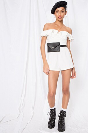 avery strapless romper