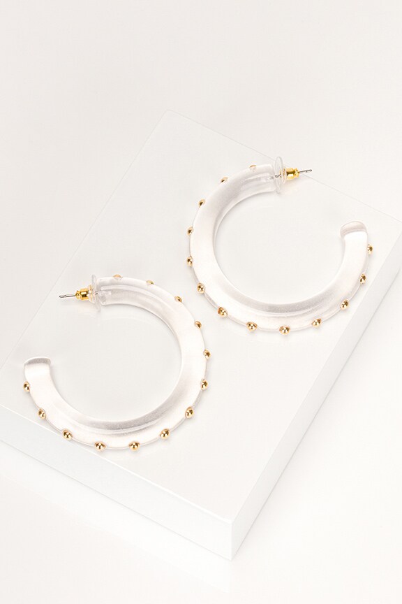 Image 1 of Explicit Hoops in Gold