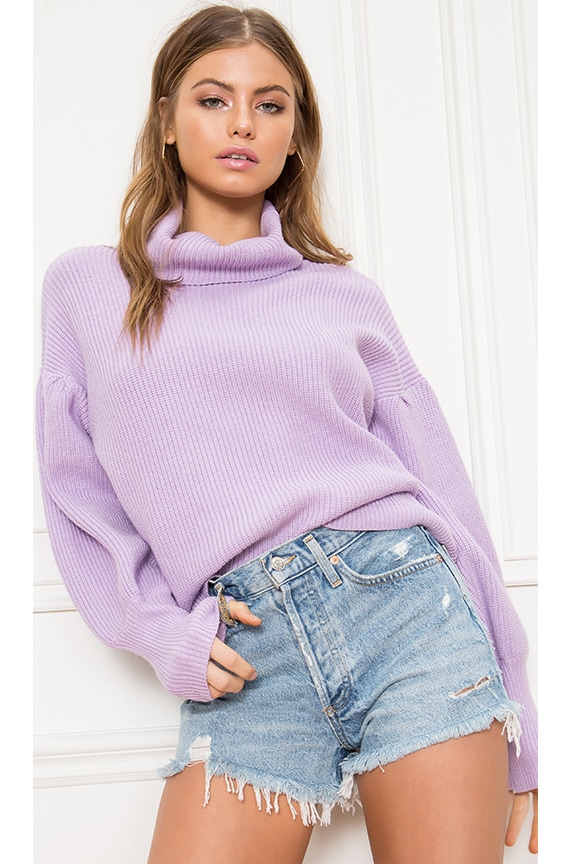 Image 1 of Frankie Knit Sweater in Lavender
