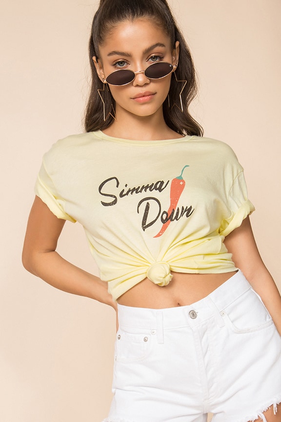 Image 1 of Simma Down Tee in Citron