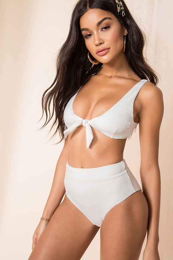 Image 1 of X FLYNN SKYE Quinn Bralette Bikini Top in White