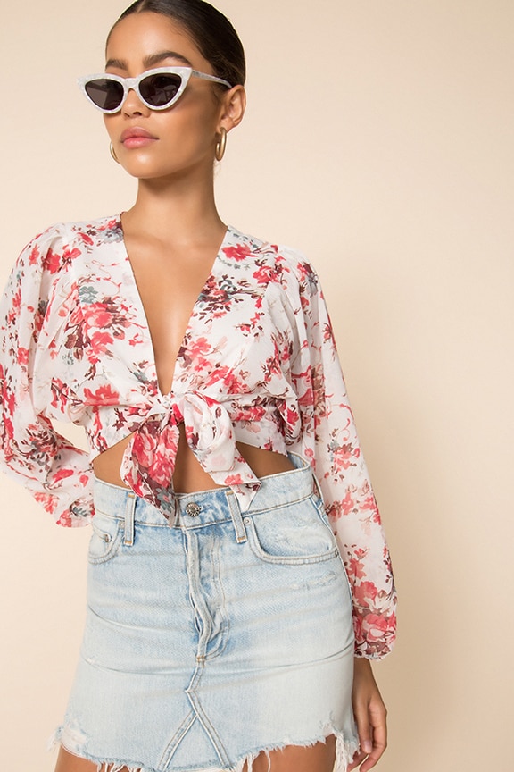 Image 1 of Botanical Top in Botanical Floral