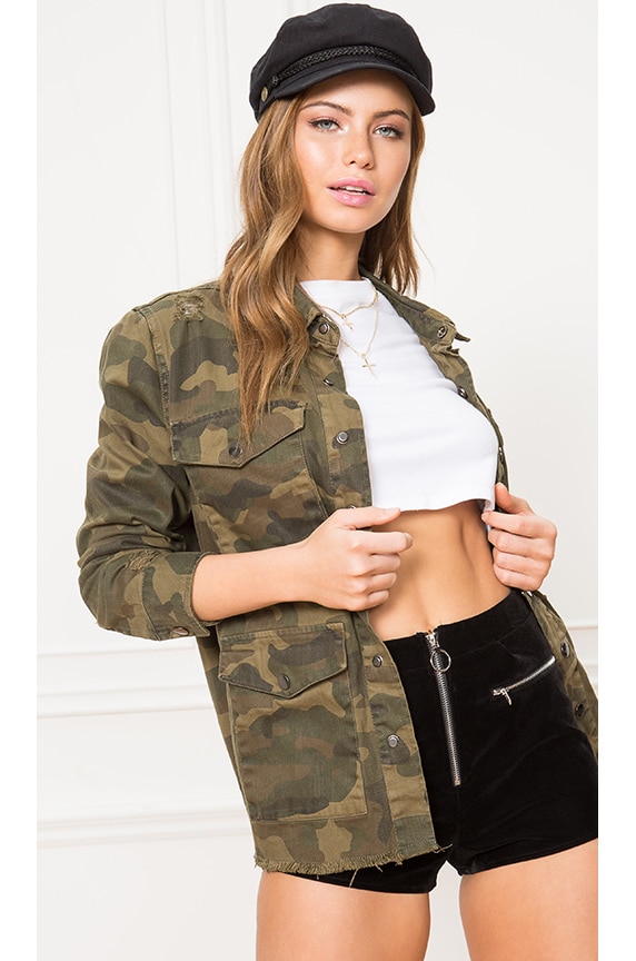Image 1 of Utility Jacket in Army Brat