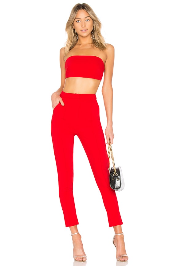 Image 1 of Remy Bandeau Pant Set in Red