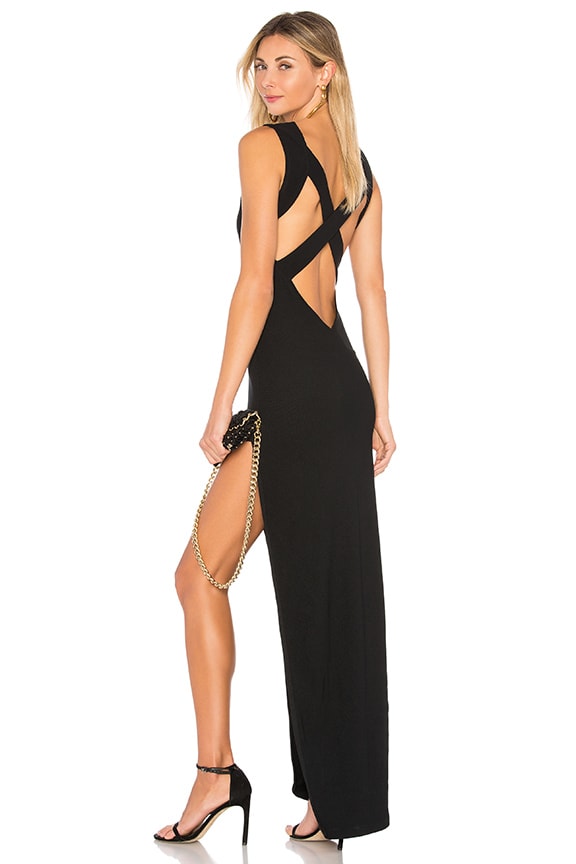 Image 1 of Sherry Slit Maxi in Black