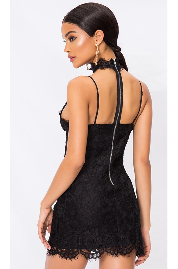 by the way. Mika Lace Mini Dress in Black