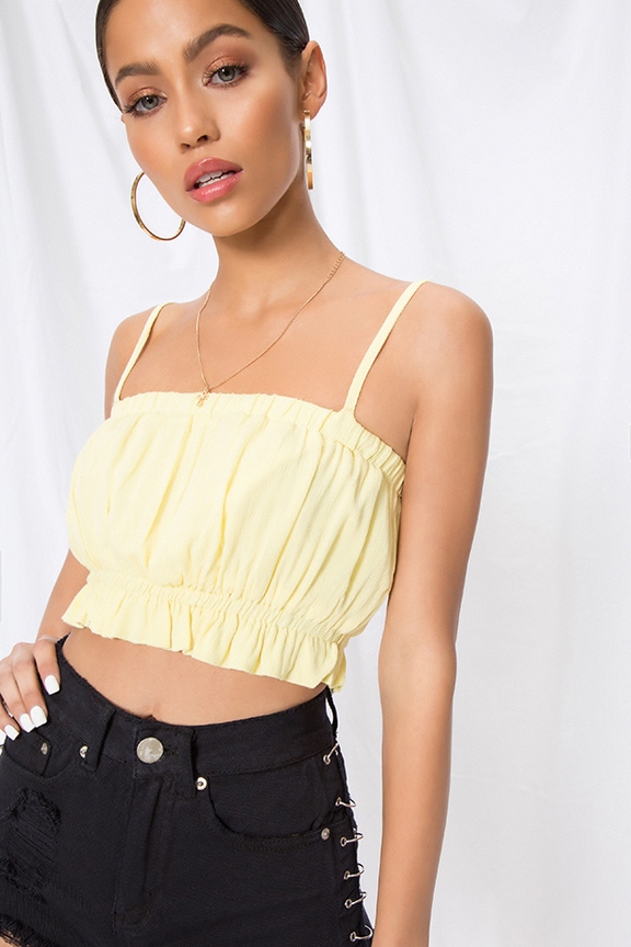 Image 1 of Amani Crop Top in Yellow