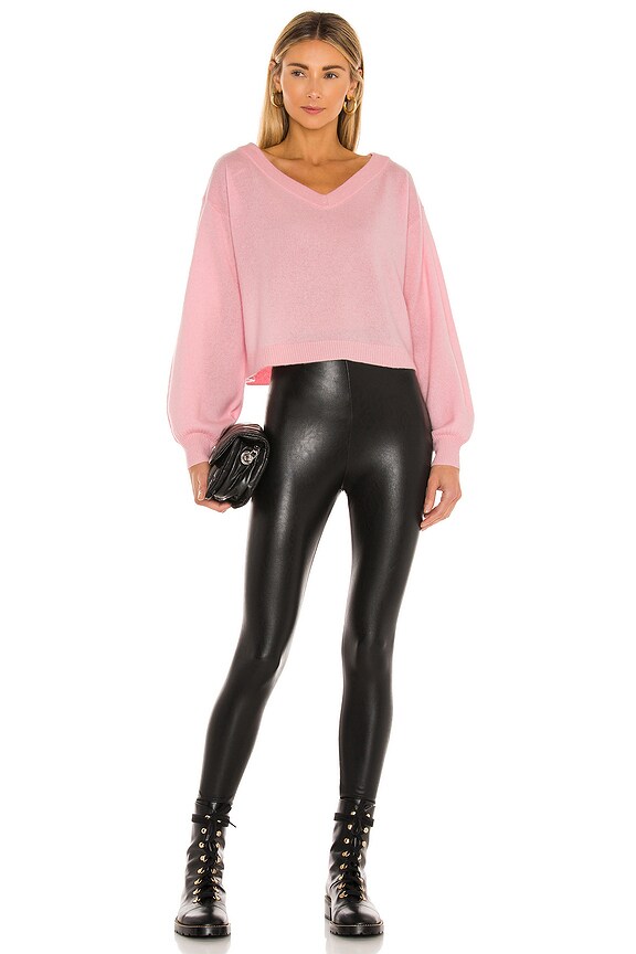 Commando Faux Leather Animal Legging In Black Croc