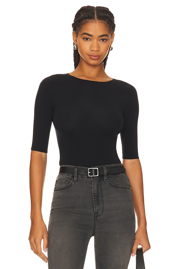 Image 1 of Ballet Boatneck Bodysuit in Black