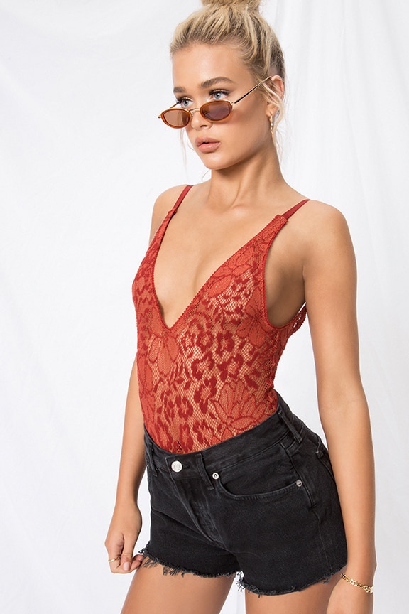 Image 1 of Live It Up Bodysuit in Red