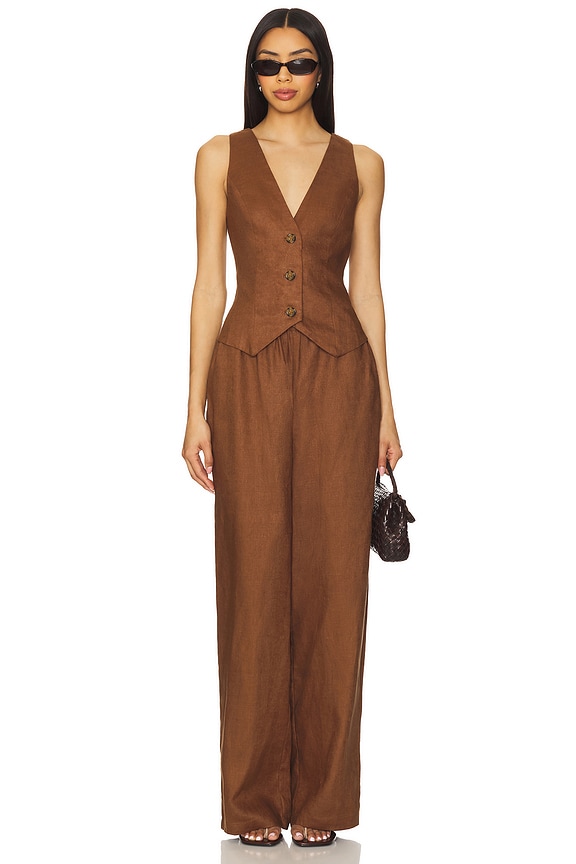 Shop Lovers & Friends Asa Easy Pant In Chocolate