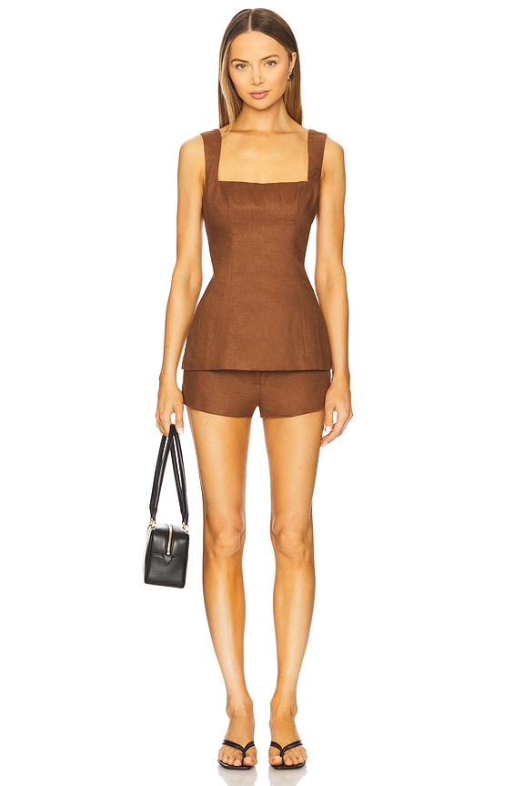 Lovers & Friends Brixton Top In Chocolate