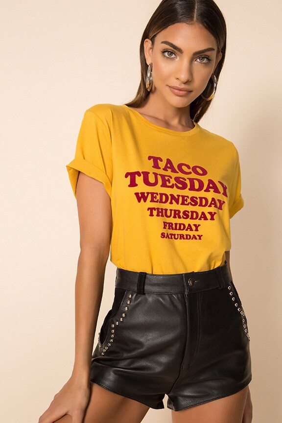 Image 1 of Taco Week Tee in Mustard