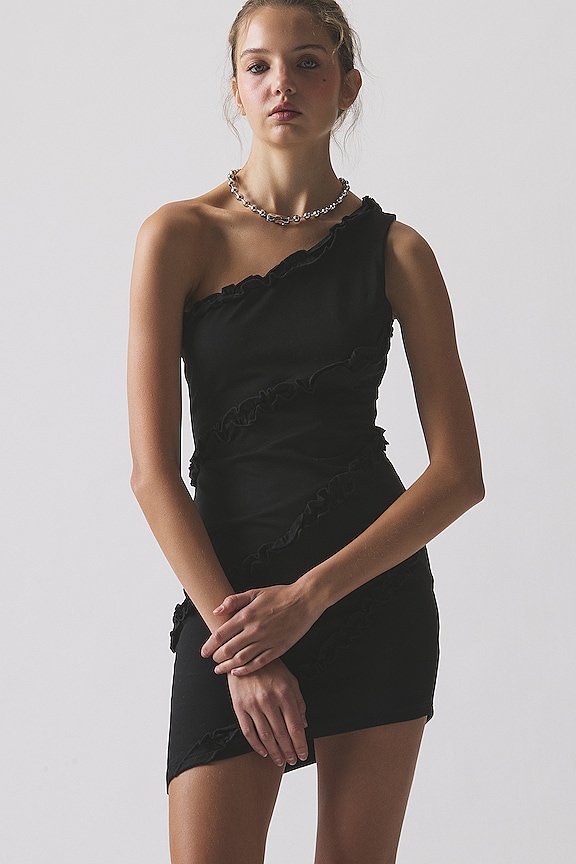 More To Come Camila One Shoulder Dress In Black
